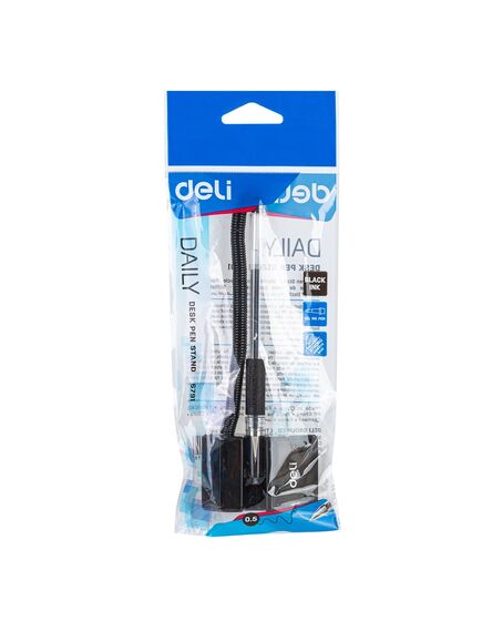 Pix cu suport adeziv si snur, 0.5 mm, negru, DELI-[4]
