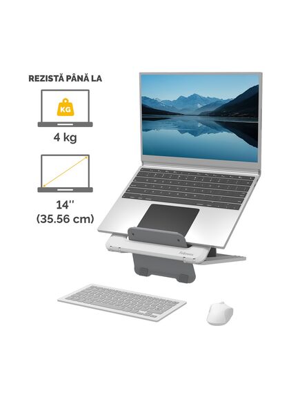Suport ergonomic pentru laptop, alb, Breyta FELLOWES, Culoare: Alb-[3]