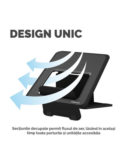 Suport ergonomic pentru laptop, negru, Breyta FELLOWES, Culoare: Negru-[4]