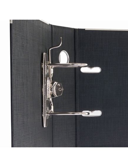 Biblioraft A5 plastifiat PP, 7.5 cm, negru, OPTIMA, Culoare: Negru-[3]