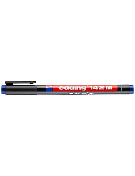 Marker permanent OHP, varf 1 mm, negru, EDDING 142 M, Culoare: Albastru-[2]