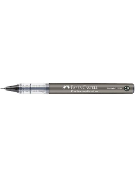 Roller 0.5 mm, varf ac, negru, FABER-CASTELL Free Ink Needle, Culoare: Negru-[2]