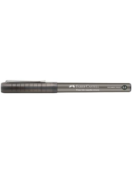 Roller 0.5 mm, varf ac, negru, FABER-CASTELL Free Ink Needle, Culoare: Negru-[4]
