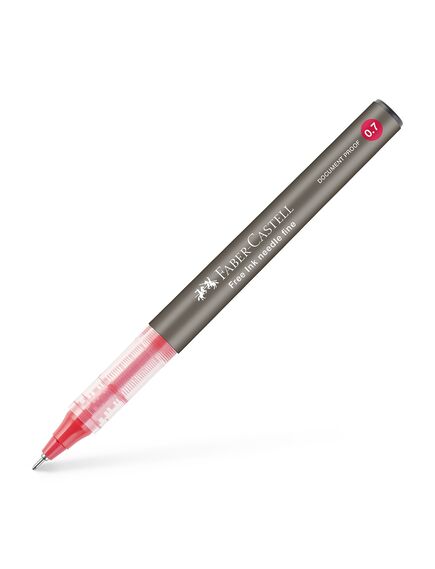 Roller 0.7 mm, varf ac, rosu, FABER-CASTELL Free Ink Needle, Culoare: Rosu-[2]
