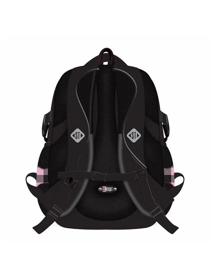 Rucsac fete 4 compartimente, Pink Checkered, ST. RIGHT BP04-[2]