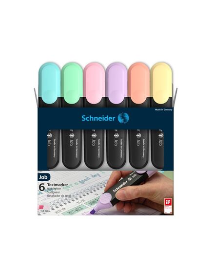 Textmarker pastel SCHNEIDER Job, 6 buc/set-[2]