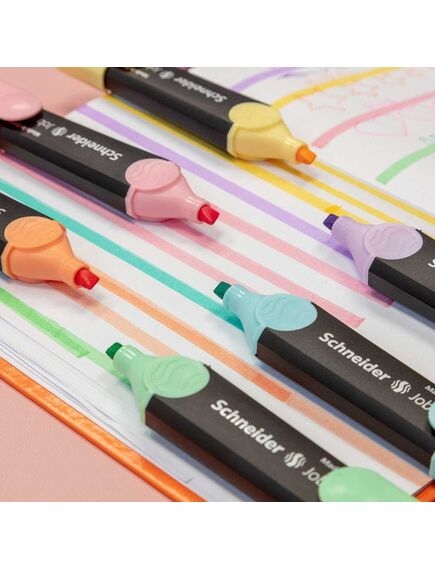 Textmarker pastel SCHNEIDER Job, 6 buc/set-[4]