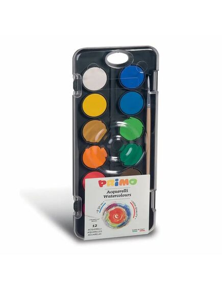 Acuarele 12 culori/set + pensula, 30 mm, Morocolor PRIMO-