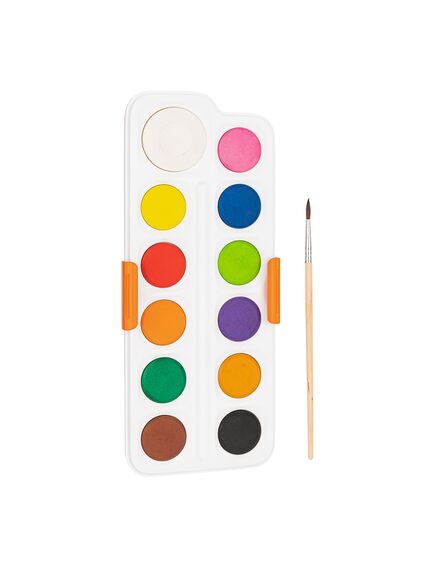 Acuarele 12 culori/set + pensula, DELI-[2]
