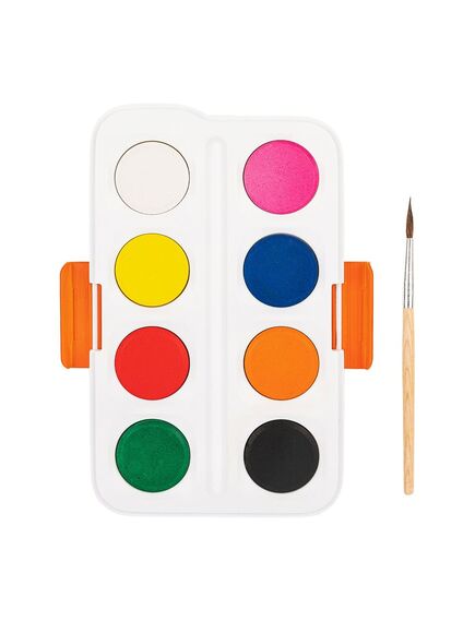 Acuarele 8 culori/set + pensula, DELI-[2]