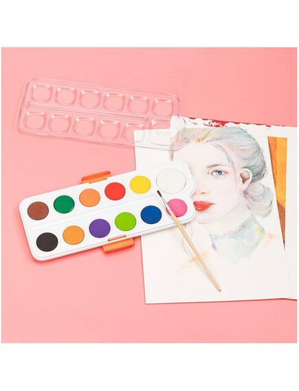 Acuarele 8 culori/set + pensula, DELI-[3]