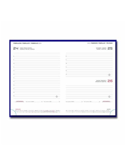 Agenda A5, datata, hartie ivory, albastru royal, ARTILUX-[2]