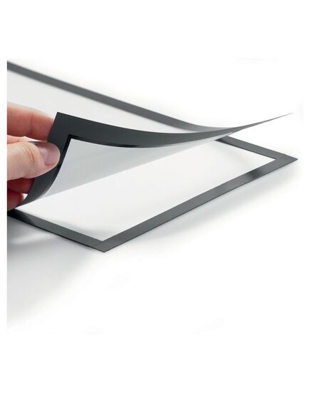 Buzunar autoadeziv magnetic A4, 2 buc/set, argintiu, Duraframe DURABLE, Culoare: Argintiu-[2]