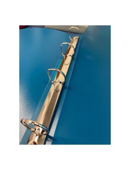 Caiet mecanic A4, 4 inele, 25 mm, coperti flexibile, albastru, OPTIMA, Culoare: Albastru-[2]