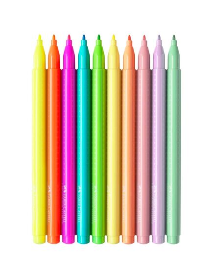 Carioci 10 culori/set, pastel si neon, Grip FABER-CASTELL Grip-[2]