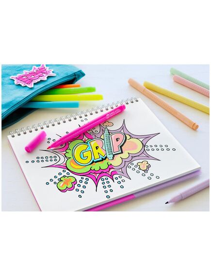 Carioci 10 culori/set, pastel si neon, Grip FABER-CASTELL Grip-[3]