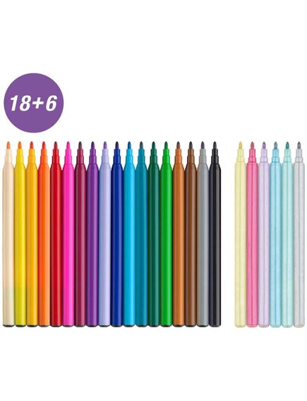 Carioci 18+6 culori/set Unicorn FABER-CASTELL-[2]