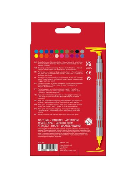 Carioci cu 2 capete, 20 culori/set, FABER-CASTELL-[2]