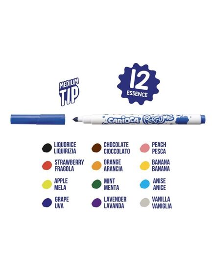 Carioci lavabile parfumate 12 culori/set CARIOCA-[2]