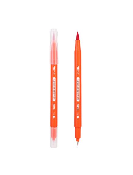 Carioci pensula cu doua capete, 12 culori/set, DELI-[3]