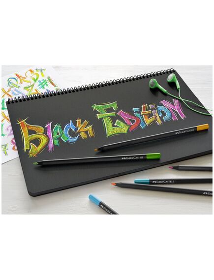 Creioane colorate 12 buc/set Black Edition FABER-CASTELL-[3]