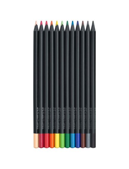 Creioane colorate 12 buc/set Black Edition FABER-CASTELL-[2]