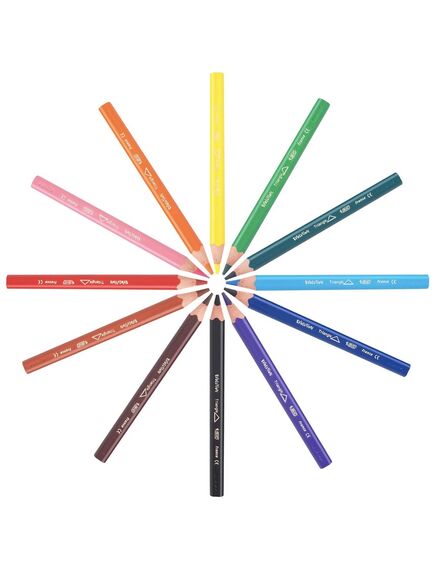 Creioane colorate, 12 culori/set, Evolution Triangle BIC-[2]