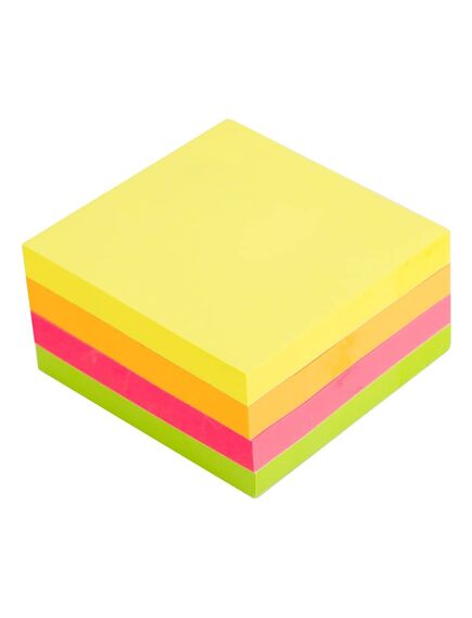 Cub notite autoadezive 76x76 mm, 400 file neon, DELI-[2]