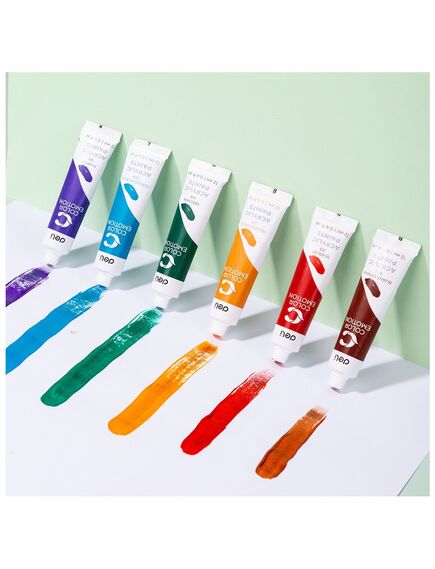 Culori acrilice 12 tuburi/set, DELI Color-[3]