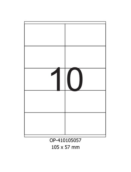 Etichete autoadezive albe, 10/A4, 105x57mm, 100 coli/top, OPTIMA-[2]