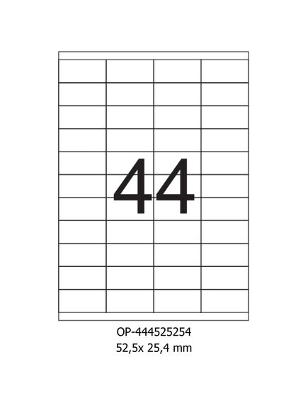 Etichete autoadezive albe, 44/A4, 52.5x25.4mm, 100 coli/top, OPTIMA-[2]