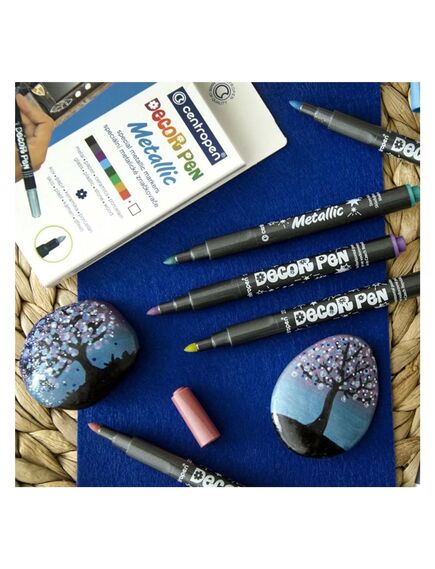 Markere pentru decoratiuni 8+1 culori metalice/set CENTROPEN-[3]