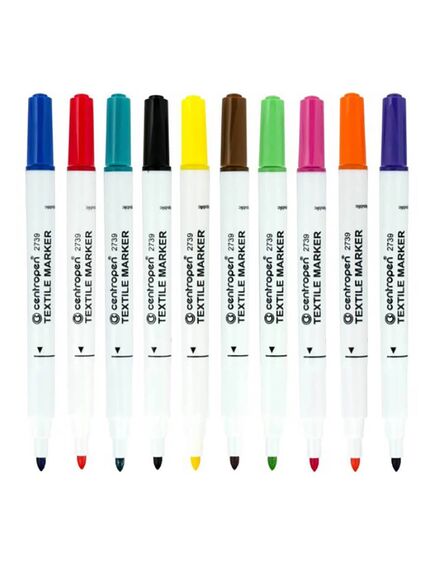 Markere pentru textile, 10 culori/set, CENTROPEN-[2]
