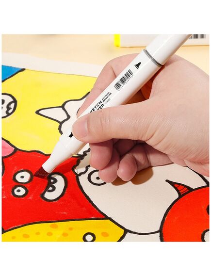 Markere sketching cu 2 capete 1 mm/7 mm, 36 culori/set, DELI-[3]