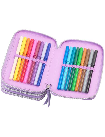 Penar echipat cu 44 piese, 3 fermoare, unicorn, FABER-CASTELL-[3]