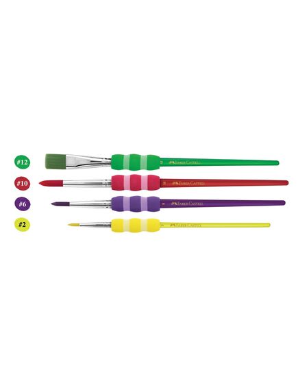 Pensule pictura FABER-CASTELL Soft Touch, 4 buc/set-[2]