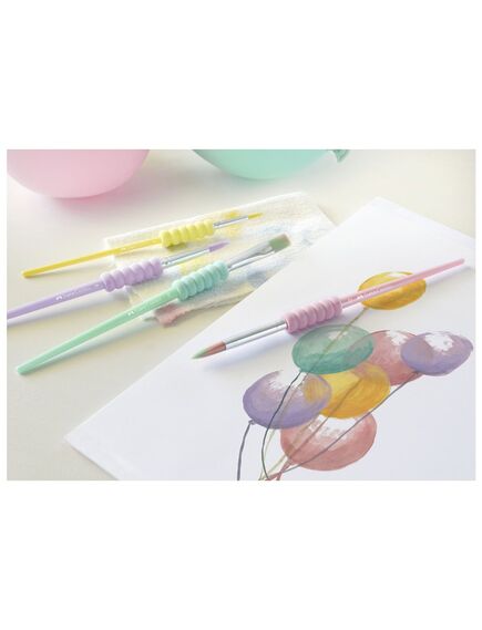 Pensule pictura FABER-CASTELL Soft Touch Pastel, 4 buc/set-[2]