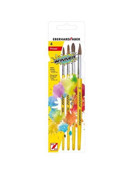 Pensule varf rotund, 4 buc/set, EBERHARD FABER-[2]