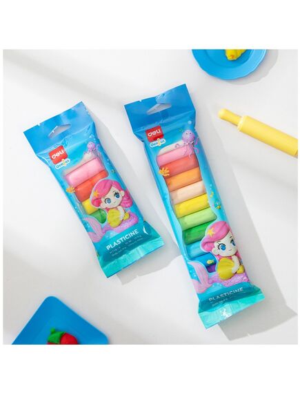 Plastilina 12 culori, 200 g, DELI Polybag-[2]