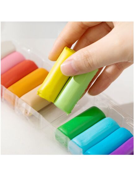 Plastilina 12 culori, 200 g, DELI Polybag-[3]