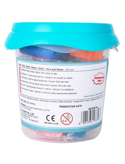 Plastilina 12 culori/set 160 g galetusa cu 4 forme modelaj, DELI-[4]