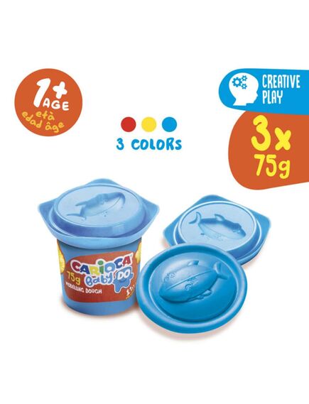 Plastilina, 3 culori/set, 225 g CARIOCA Baby-[2]