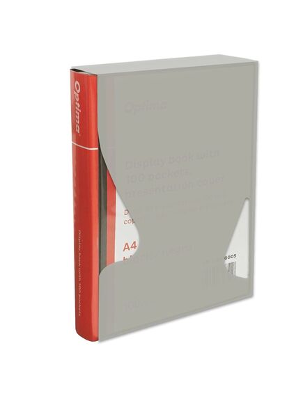 Dosar de prezentare personalizabil cu 100 folii, A4, negru, OPTIMA-[2]