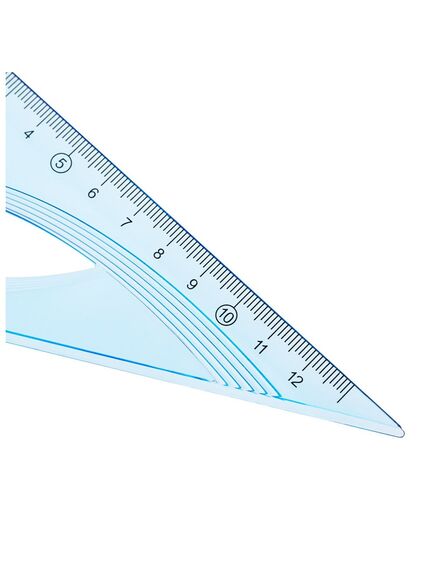 Echer 12 cm, 45 grade, albastru, DELI H14-[2]