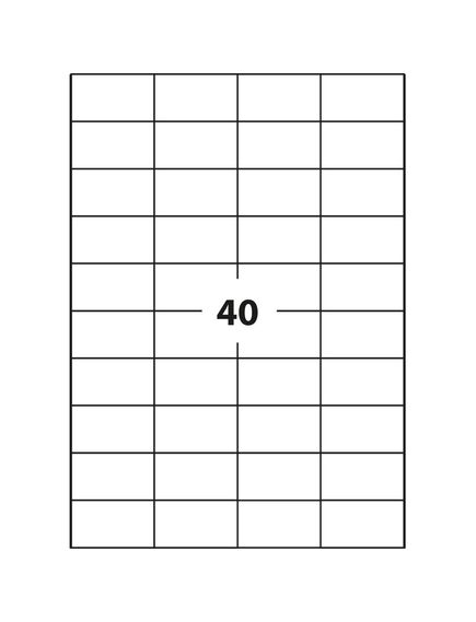 Etichete autocolante albe, 40/A4, 52.5 x 29.7mm, 100 coli/top, D.RECT-[2]