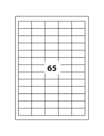 Etichete autocolante albe, 65/A4, 38 x 21.2mm, 100 coli/top, D.RECT-[2]