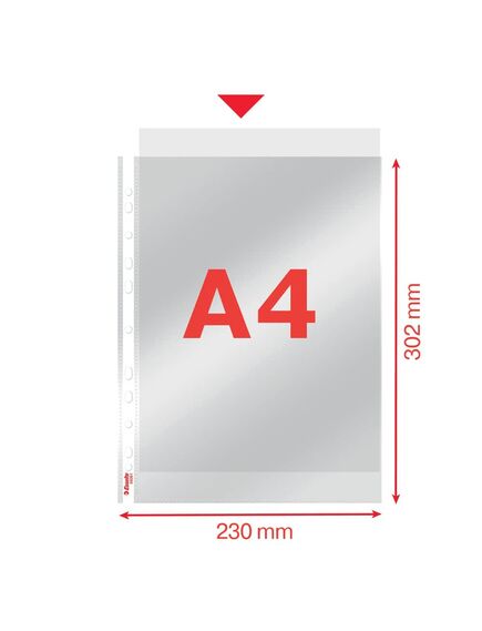 File protectie cristal, A4, 55 microni, 10 buc/set ESSELTE Recycled-[4]