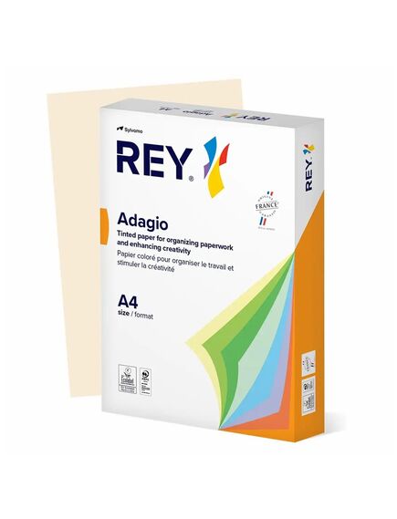 Hartie colorata A4, 80 g/mp, 500 coli/top, ivory pastel, REY Adagio, Culoare: Ivory-[2]