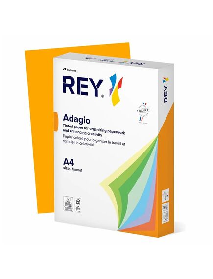 Hartie colorata A4, 80 g/mp, 500 coli/top, portocaliu, REY Adagio, Culoare: Portocaliu-[2]
