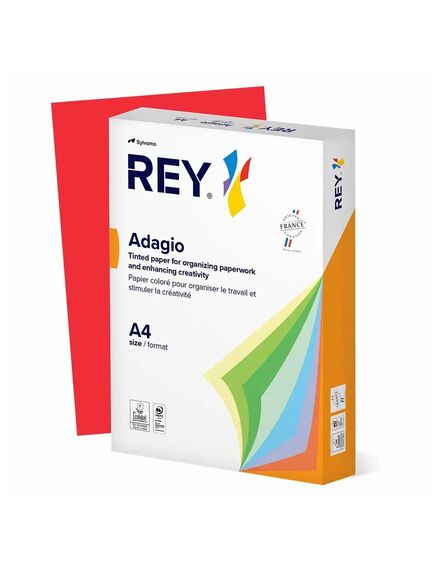 Hartie colorata A4, 80 g/mp, 500 coli/top, rosu, REY Adagio, Culoare: Rosu-[2]